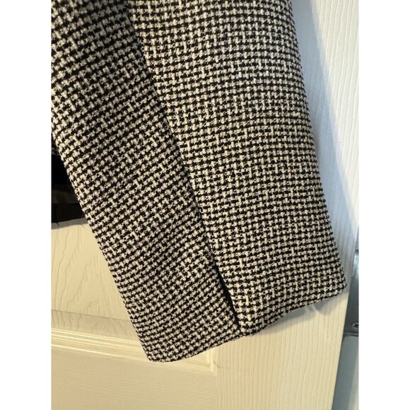Kasper Separates Suit Jacket Blazer 16 Black White Classic Open Stretch - Picture 14 of 15
